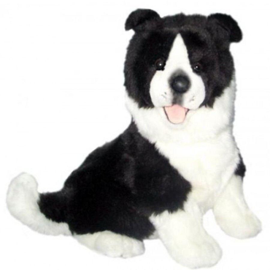 Dogs Bocchetta Plush Toys | Bocchetta - Pepsi Border Collie Sitting Plush Toy 23Cm