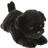 Dogs Bocchetta Plush Toys | Bocchetta - Puddles Black Pug Lying Plush Toy 28Cm