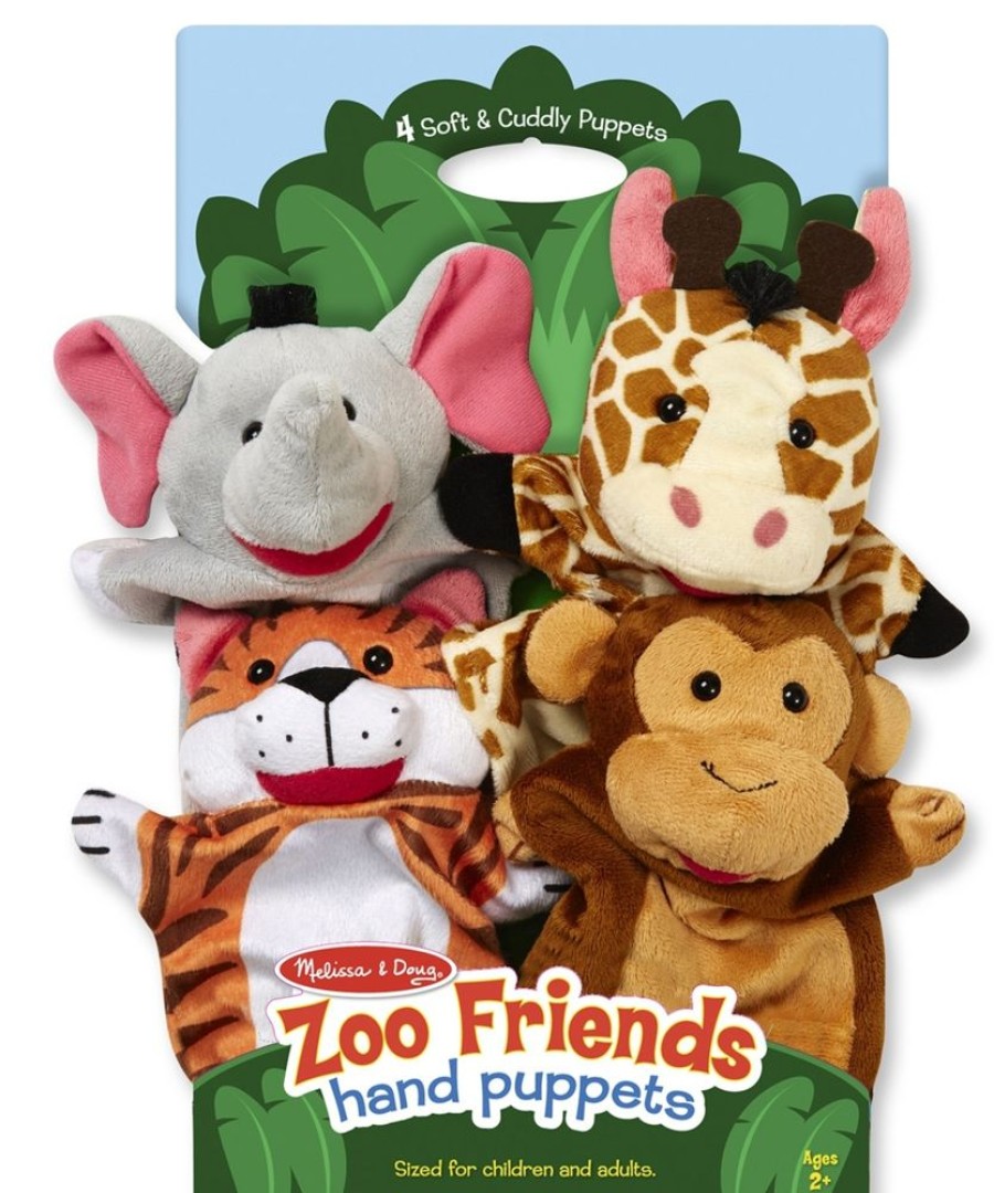 Wild Animals Melissa & Doug | Melissa & Doug - Hand Animal Puppets - Zoo