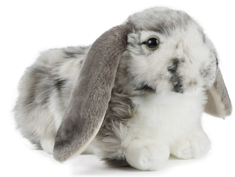 Wild Animals Living Nature | Living Nature - Grey Dutch Lop Ear Rabbit Plush Toy 30Cm