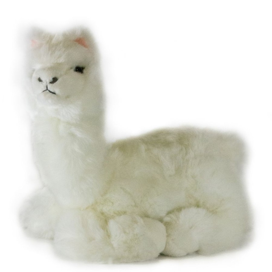 Wild Animals Bocchetta Plush Toys | Bocchetta - Alfredo White Alpaca Plush Toy 25Cm