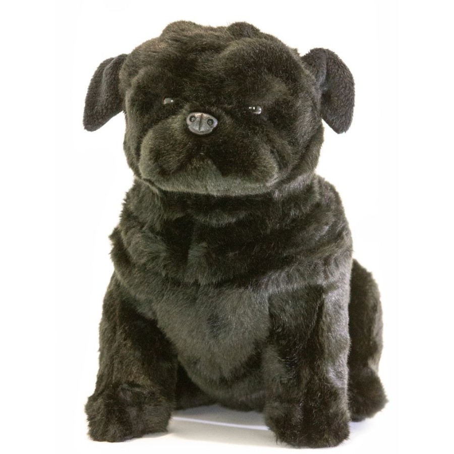 Dogs Bocchetta Plush Toys | Bocchetta - Oreo Black Pug Plush Toy 27Cm