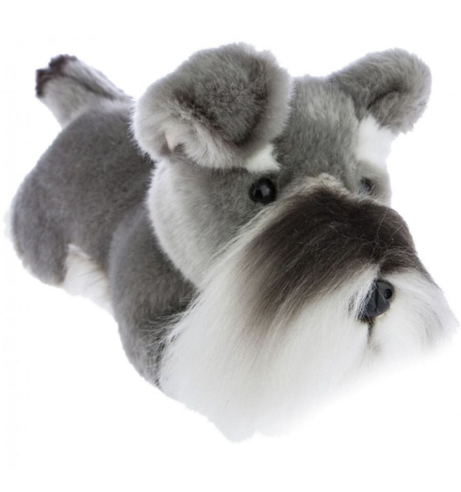 Dogs Bocchetta Plush Toys | Bocchetta - Scoobie Schnauzer Lying Plush Toy 30Cm