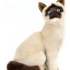 Cats Bocchetta Plush Toys | Bocchetta - Noodles Siamese Cat Sitting Plush Toy 26Cm