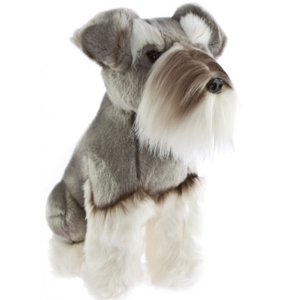 Dogs Bocchetta Plush Toys | Bocchetta - Watson Schnauzer Sitting Plush Toy 35Cm