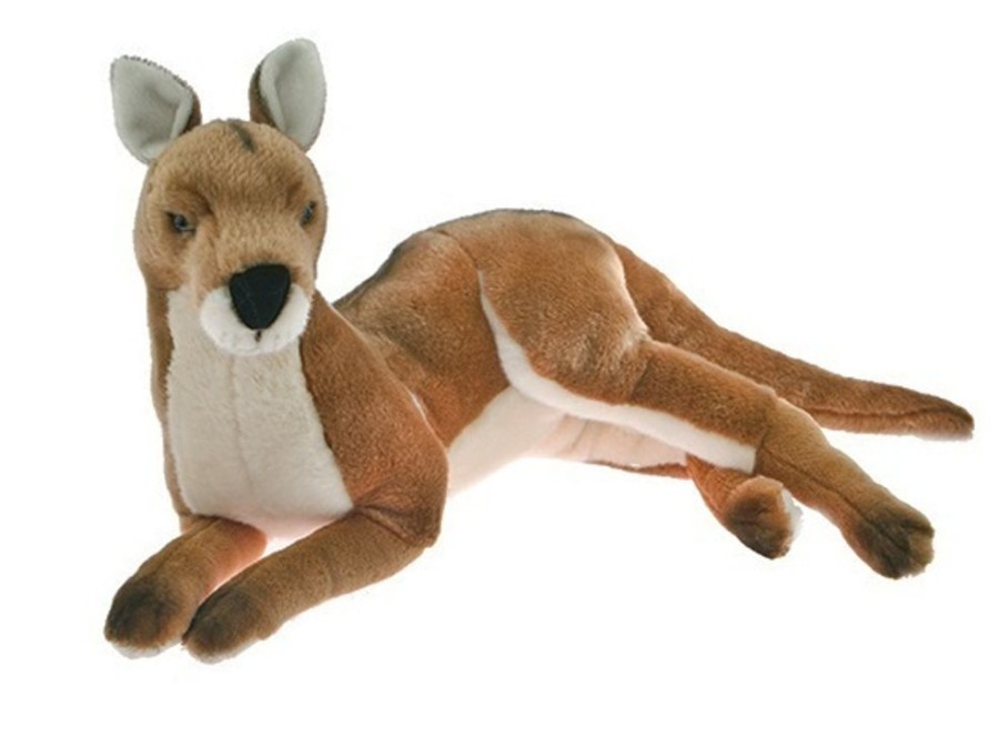 Wild Animals Bocchetta Plush Toys | Bocchetta - Tully Red Kangaroo Lying Plush Toy 36Cm